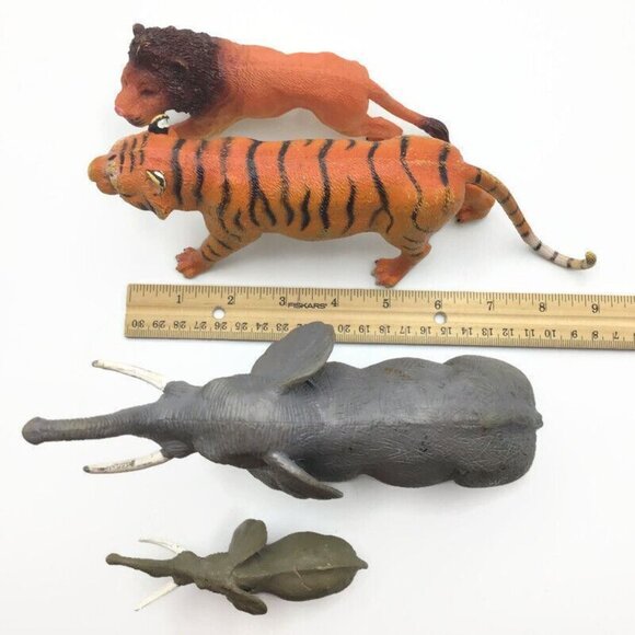 7 Wild Animal Figures Larger Size African Jungle Safari Zoo Elephants Lions Lot - Picture 12 of 12